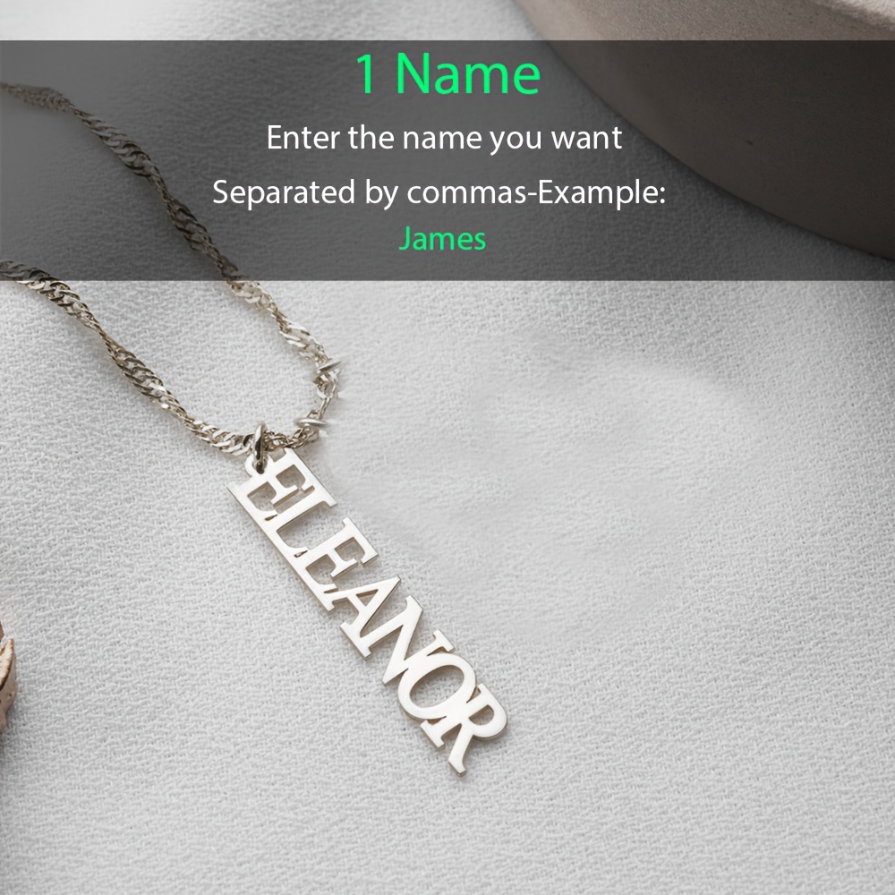 Personalized 18K Gold-Plated Multi-Name Necklace, Family Gift